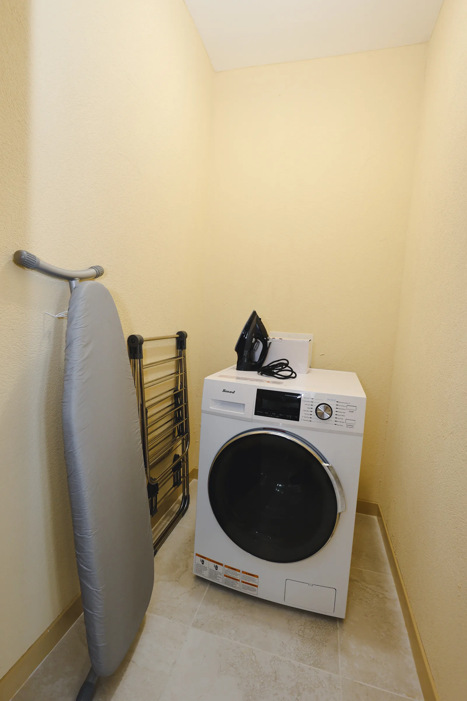 Washer and dryer in a suite laundry area